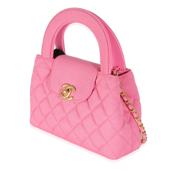 Chanel Pink Quilted Jersey Nano Kelly Shopper - Picture 3 of 5